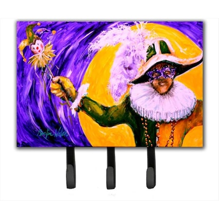 Carolines Treasures 6 x 9 In. Mardi Gras Hey Mister Leash or Key Holder MW1109TH68